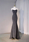 Mermaid Sweetheart Long Prom Dresses Formal Graduation Party Dress Sequin Evening Dress SD1558