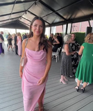 Sweetheart Sleeveless Mermaid Satin Long Evening Prom Dresses SD1587 HZ0628