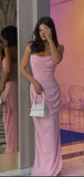 Sweetheart Sleeveless Mermaid Satin Long Evening Prom Dresses SD1587 HZ0628
