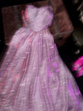 A Line Sweetheart Sequin Lilac Floor Length Evening Dress Prom Dresses SD1607
