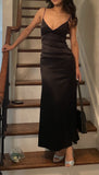 Mermaid Spaghetti Straps Ankle Length Black Evening Dress Prom Dresses SD1641 HZ0628