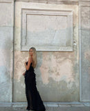 Mermaid Spaghetti Straps Floor Length Chiffon Evening Dress Prom Dresses SD1652 HZ0628
