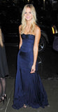 Mermaid Strapless Floor Length Navy Blue Evening Dress Prom Dresses SD1657 HZ0628