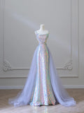 Mermaid Straps Floor Length Sequin Evening Dress Prom Dresses SD1663