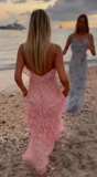 Mermaid Sleeveless Floor Length Long Evening Dress Prom Dresses SD1712