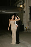 Sheath Sweetheart Sequin Floor Length Champagne Evening Dress Prom Dresses SD1722 HZ0628