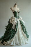 Ball Gown Straps Tulle Party Dress Long Prom Dress Lace Evening Dresses SD1761 HZ0628