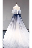 Ball Gown Off The Shoulder Tulle Party Dress Long Prom Dress Evening Dresses SD1791 HZ0628