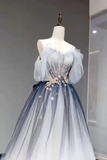 Ball Gown Off The Shoulder Tulle Party Dress Long Prom Dress Evening Dresses SD1791 HZ0628