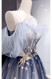 Ball Gown Off The Shoulder Tulle Party Dress Long Prom Dress Evening Dresses SD1791 HZ0628