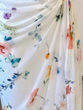 Mermaid Straps Chiffon Floral Evening Gowns Long Prom Dresses SD1825 HZ0628