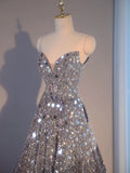 Ball Gown Sweetheart Sequin Long Evening Gowns Prom Dresses SD1827