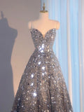 Ball Gown Sweetheart Sequin Long Evening Gowns Prom Dresses SD1827