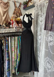 Fashion Mermaid Halter Black Floor Length Evening Dress Prom Dresses SD1894