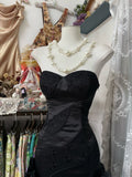 Fashion Mermaid Sweetheart Black Floor Length Evening Dress Prom Dresses SD1895