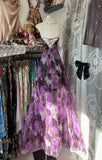 A line Sleeveless Long Floral Chiffon Evening Dress Prom Dresses SD1904