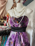 A line Sleeveless Long Floral Chiffon Evening Dress Prom Dresses SD1904