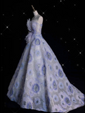 Ball Gown Sweetheart Lilac Tulle Party Dress Long Prom Dress Evening Dresses SD1927