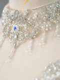 Ball Gown Off The Shoulder Short Sleeves Sequin White Wedding Dresses Brides Dress SD1955 HZ0628