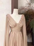 A Line V Neckline Ruffled Long Sleeves Short Women's Holiday Dresses SD195