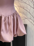 A Line Spaghetti Straps Ruffled Pink Women's Short Holiday Dresses Homecoming Dress SD197
