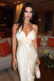 Mermaid Spaghetti Straps Satin Long Party Dresses Prom Dress SD2043