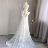 Mermaid Sweetheart Lace White Satin Wedding Dresses SD2124