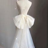 Mermaid Sweetheart Lace White Satin Wedding Dresses SD2124