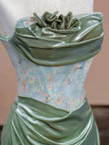 Mermaid Sweetheart Satin Long Prom Dress Evening Dress Formal Dress SD2133