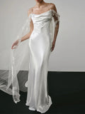 Mermaid Spaghetti Straps White Lace Wedding Dresses SD2139