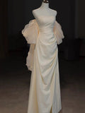 Mermaid Off The Shoulder Short Sleeves Long Prom Dress Evening Dress Formal Dress SD2142