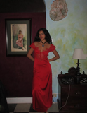 Mermaid V Neckline Red Lace Long Evening Dress Prom Dresses SD2148