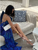 Mermaid Spaghetti Straps Royal Blue Long Prom Dress Evening Dress Formal Dress SD2150 HZ0628