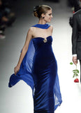 Mermaid Sweetheart Royal Blue Long Prom Dress Evening Dress Formal Dress SD2151 HZ0628