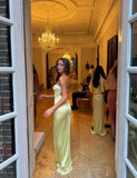 Mermaid Sweetheart Long Yellow Prom Dress Evening Dress Formal Dress SD2165