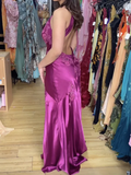 Mermaid Spaghetti Straps Backless Long Prom Dress Evening Dress Formal Dress SD2200 HZ0628