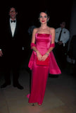 A Line Spaghetti Straps Hot Pink Long Prom Dress Evening Dress Formal Dress SD2201