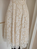 A Line Spaghetti Straps Tulle Lace White Women's Holiday Dresses SD223