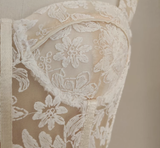 A Line Spaghetti Straps Tulle Lace White Women's Holiday Dresses SD223