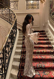Mermaid Sweetheart White Lace Long Prom Dresses Party Dress SD2251