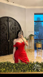 Mermaid Off The Shoulder Short Sleeves Long Prom Dresses Party Dress SD2255