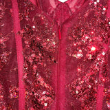 Mermaid Spaghetti Straps Burgundy Lace Prom Dresses Long Party Dress SD2287 HZ0628