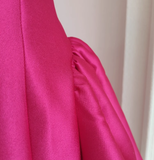 A line Straps Hot Pink Satin Short Homecoming Dresses Birthday Outfits SD228