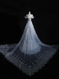 Mermaid Off The Shoulder Silver Beads Long Prom Dresses Formal Evening Dress SD2333