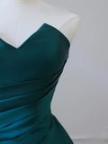 Ball Gown Sweetheart Satin Ruffles Long Prom Dresses Party Dress SD1330