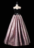 A Line Sweetheart Sequin Long Burgundy Long Prom Dresses Formal Evening Dress SD2355