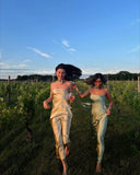 Mermaid Strapless Neckline Long Party Dress Satin Yellow Prom Dresses SD2424 HZ0628