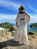 2 Pieces Off The Shoulder Long Party Dress White Prom Dresses SD2457