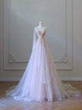 A line One Shoulder Tulle Lace Long Evening Dress Prom Dresses SD2486