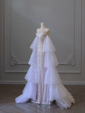 Mermaid High Neckline Sequin Ruffles Long Evening Dress Prom Dresses SD2505